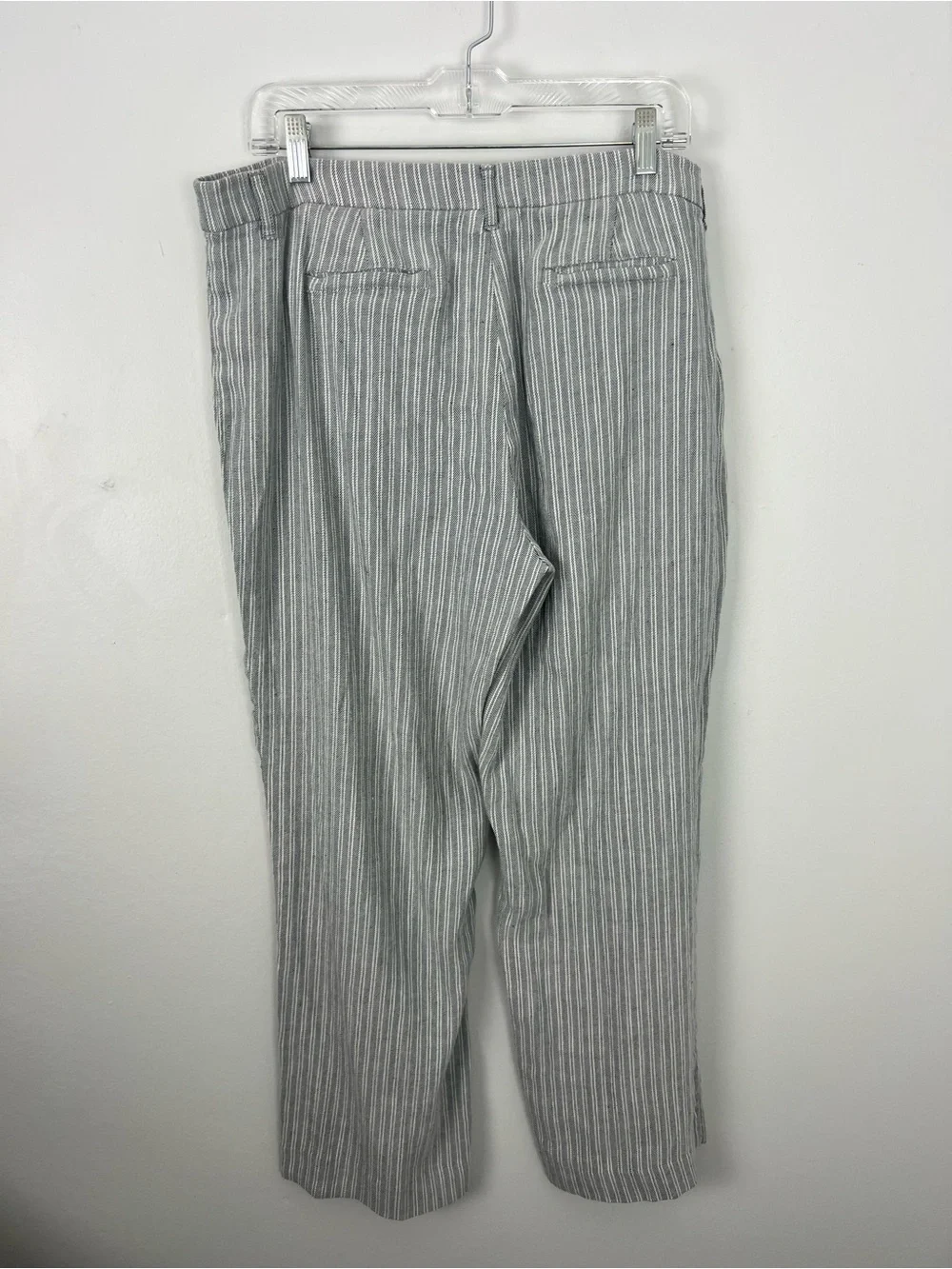 J. Jill Linen Stretch Striped Linen Blend Pants